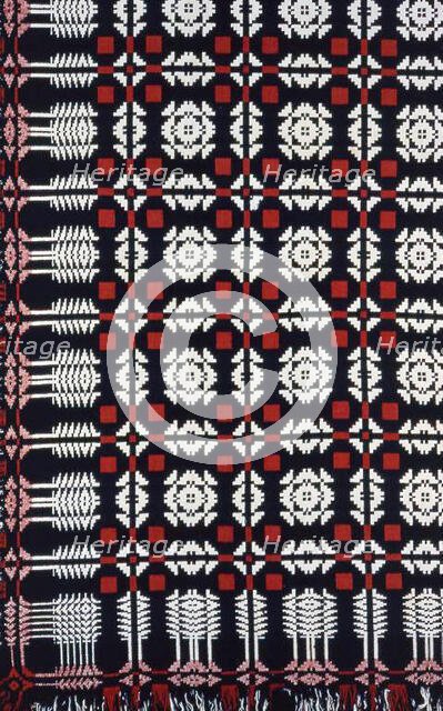 Coverlet, United States, c. 1840. Creator: Mrs. Woodcock.
