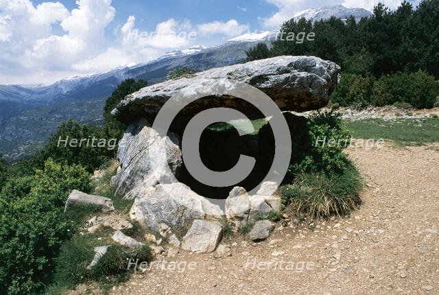 Dolmen of Tella, Aragon, province of Huesca, Spain, 4th millennium BC (2001). Creator: LTL.