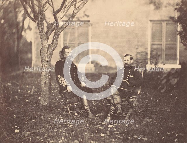 Major General Pleasanton and General Custer, 1863. Creator: Tim O'Sullivan.
