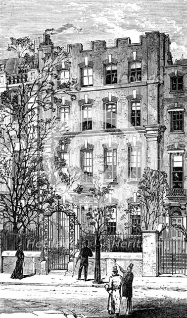 No. 4, Cheyne-Walk, Chelsea, the residence of the late "George Eliot", 1881. Creator: Unknown.