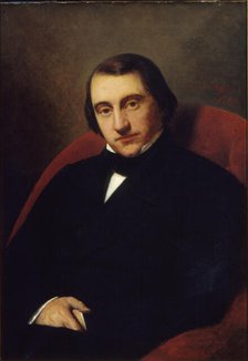 Portrait of Ernest Renan (1823-1892), 1860. Creator: Scheffer, Henry (1798-1862).