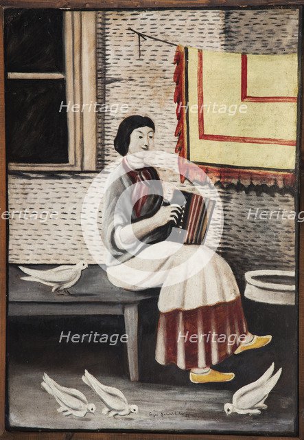 Sona Gorashvili Playing Accordion.