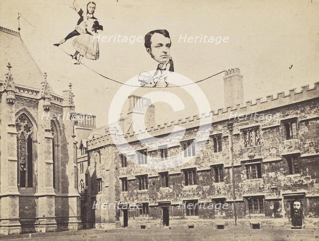 Montage of Ecclesiastical Figures Posed in Political Satire, 1860s. Creator: Unknown.