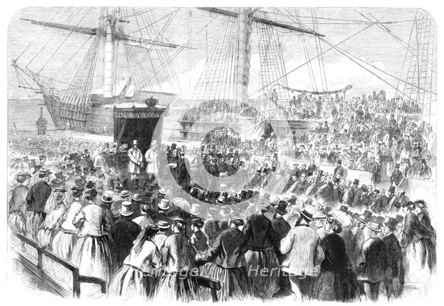 Reception of the Duke of Edinburgh at Geelong, Australia, 1868. Creator: Unknown.