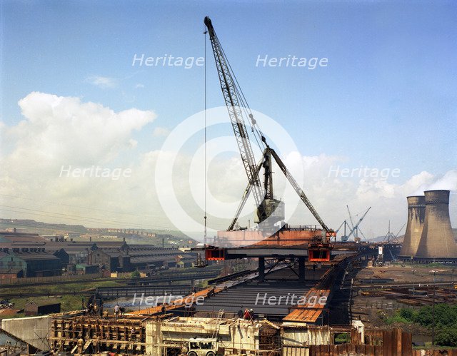 Tinsley Viaduct under construction, Meadowhall, near Sheffield, South Yorkshire, 1967. Artist: Michael Walters