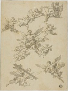 Sketches of Angels and Putti, n.d. Creator: Daniel Gran.