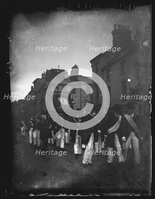 Hibernian Society Procession, Cardiff, 1892. Creator: William Booth.
