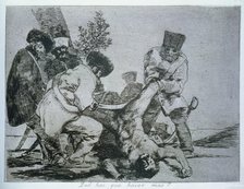 The Disasters of War, a series of etchings by Francisco de Goya (1746-1828), plate 33: 'Que hai q…