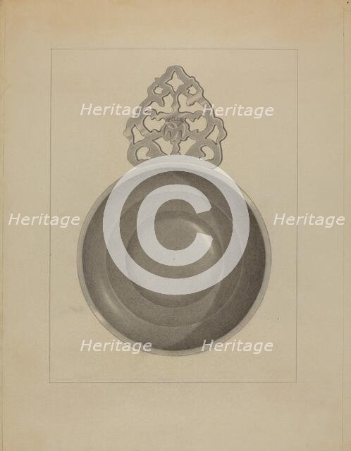 Pewter Porringer, c. 1936. Creator: Eugene Barrell.