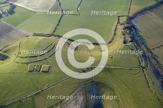 White Sheet Castle, a multivallate hillfort earthwork, causewayed enclosure  earthwork..., 2023. Creator: Damian Grady.