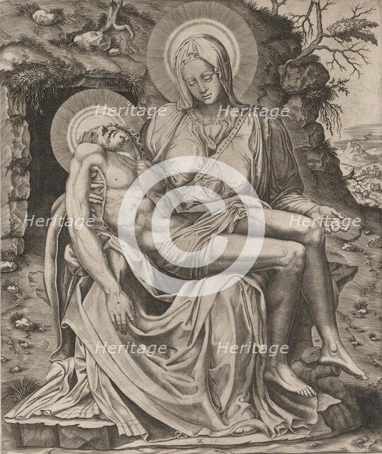 Vatican Pietà, 1566. Creator: Adamo Scultori.