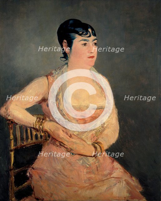 Lady in Pink (La dame en rose), 1879-1881. Artist: Manet, Édouard (1832-1883)