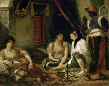 The Women Of Algiers In Their Apartment. Artist: Delacroix, Eugène (1798-1863)