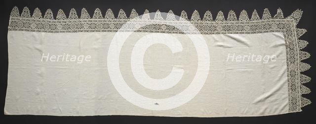 Needlepoint Lace (Reticella) Top of Linen Sheet, 17th century. Creator: Unknown.