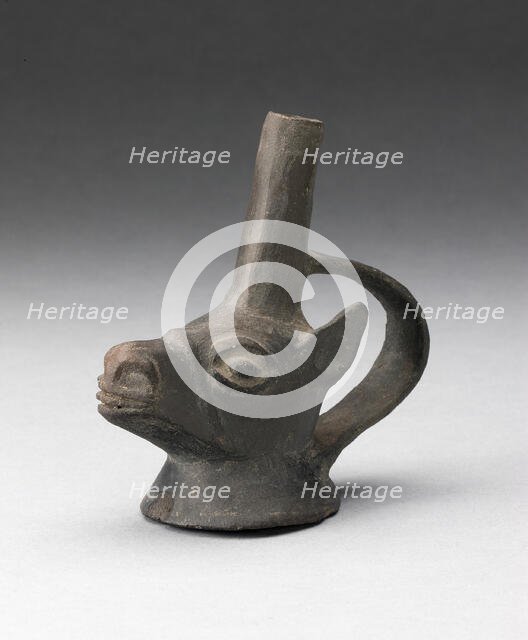 Single Spout Vessel in the Form of the Head of a Llama, A.D. 1000/1400. Creator: Unknown.
