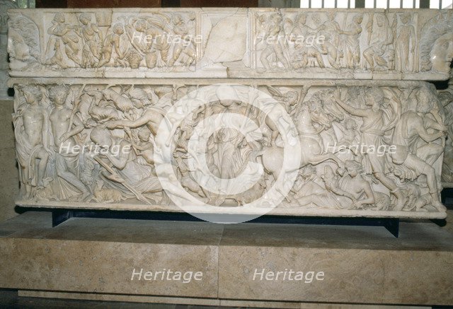 Roman sarcophagus with the legend of Selene and Endymion, 230-235 AD. Artist: Unknown