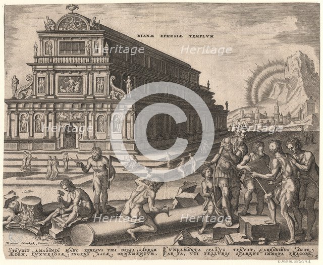 The Temple of Diana at Ephesus (from the series The Eighth Wonders of the World) After Maarten van Heemskerck, 1572. Artist: Galle, Philipp (1537-1612)