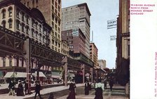 Wabash Avenue, looking north from Monroe Street, Chicago, Illinois, USA, 1907. Artist: Unknown