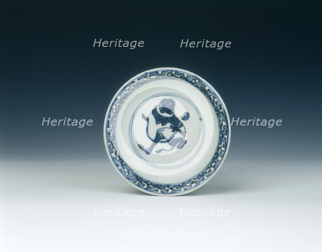 Blue and white saucer, Ming dynasty, late Wanli period, China, 1600-1620. Artist: Unknown