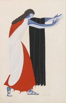 Costume design for the play Seven Against Thebes by Aeschylus, 1925. Artist: Exter, Alexandra Alexandrovna (1882-1949)