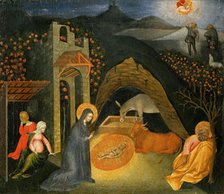 The Nativity with the Annunciation to the Shepherds, ca 1435. Creator: Giovanni di Paolo (ca 1403-1482).