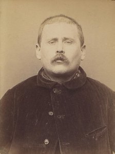Perrier (dit Theriez). Louis. 35 ans, né le 25/8/58 à Paris Vllle. ébéniste. Anarchiste. 1..., 1894. Creator: Alphonse Bertillon.