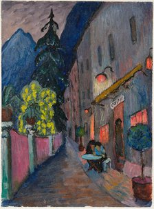 Street café. Creator: Werefkin, Marianne, von (1860-1938).