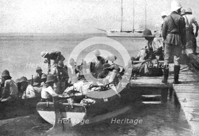 'La fin de L' "Emden"; Un groupe de "Emden" avait debarque sur l'ile Direction', 1914. Creator: Unknown.