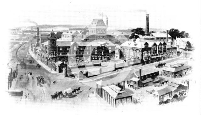 ...the Nectar of the Gods: Messrs. Greenall and Whitley's famous brewery, 1909. Creator: Unknown.