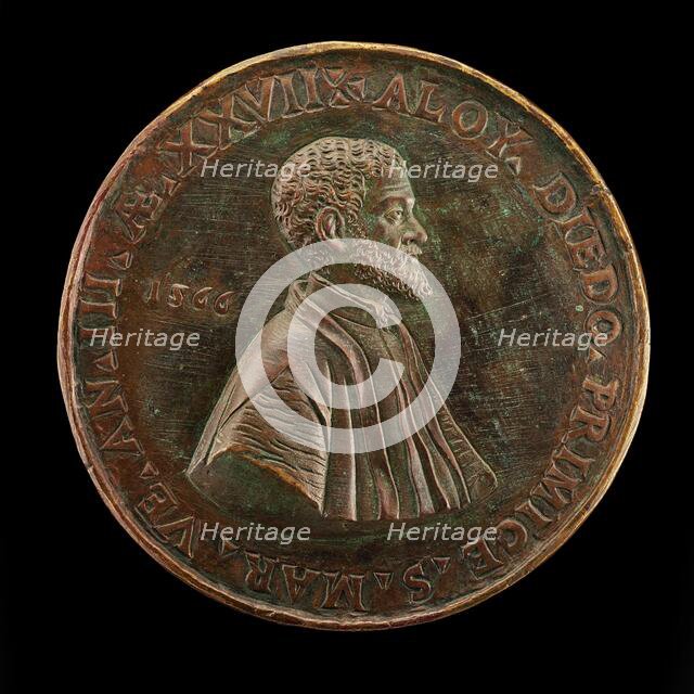 Alvise Diedo, 1539-1603, Scholar and Poet, Primicerius of Saint Mark's 1563 [reverse], 1566. Creator: Unknown.