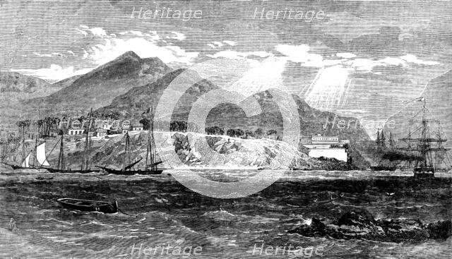 Town and port of Acapulco, on the west coast of Mexico, with the English and French squadron...,1862 Creator: Unknown.