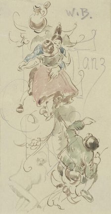 Dance card, c1860-1900. Creator: Wilhelm Busch.