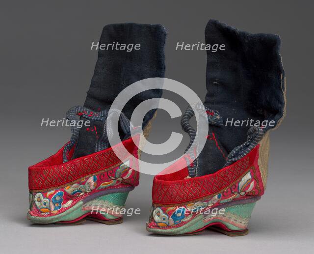 Children's Shoes, China, Qing dynasty(1644-1911), late 18th/ early 19th century. Creator: Unknown.