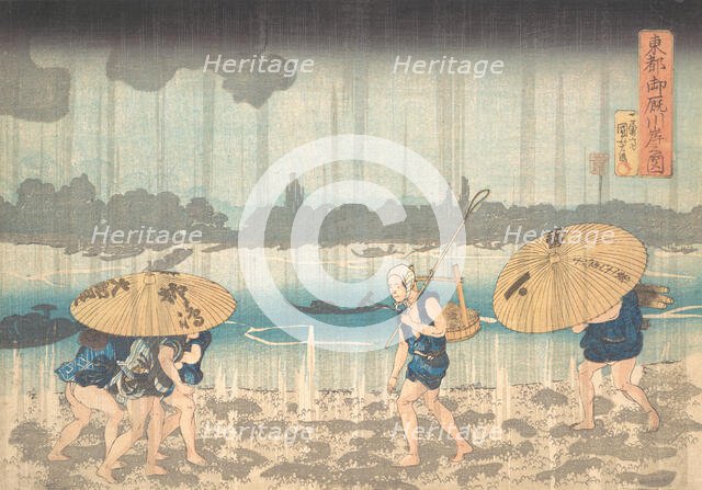 Onmayagashi in Edo, 1830-44. Creator: Utagawa Kuniyoshi.