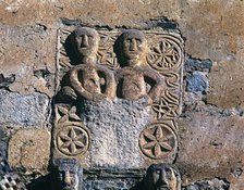  'Adam and Eve after the Original Sin', bas-relief on the façade of the church of San Luis de Alo…