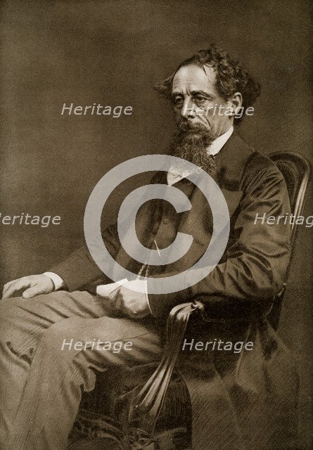 Charles Dickens, 19th century English author, (1910). Artist: Unknown