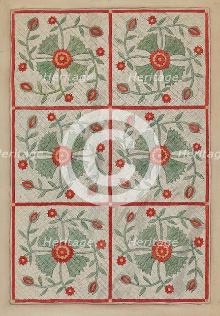 Quilt, c. 1937. Creator: Lillian Causey.