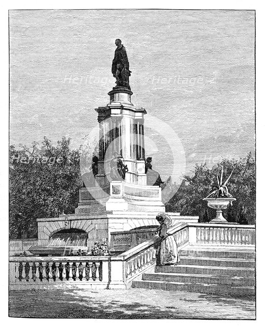 Statue of Prince Albert, Memorial of the Great Exhibition, London, late 19th century. Artist: Unknown