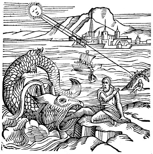 Jonah being spewed up by the whale, 1557. Artist: Unknown