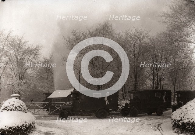 A convoy of Rowntree delivery vans, York, Yorkshire, 1929. Artist: Unknown