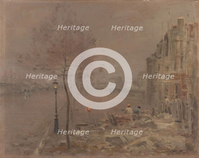 Boulevard Berthier, evening, c1890. Creator: Alexandre Gaston Guignard.