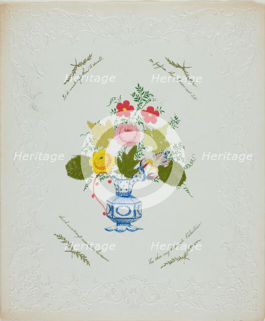 Is it Weakness thus to Dwell (valentine), c. 1850. Creator: George Kershaw.