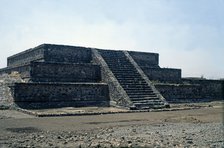Teotihuacan, Temple tumulus shaped located in the 'Avenue of Death'. It was the first major Mesoa…