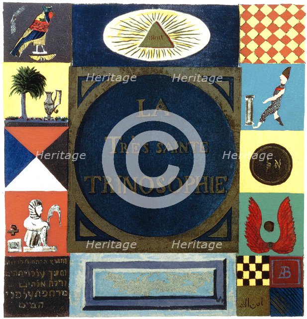 Title page of La Tres Sainte Trinosophie, 18th century. Artist: Unknown