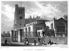 Church of St Mary, Lambeth, London, 1831.Artist: Thomas Higham