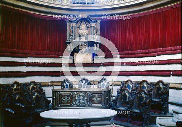 Royal Academy of Surgery and Medicine, interior of the circular hall, 1761. Creator: Ventura Rodriguez (1717-1785).