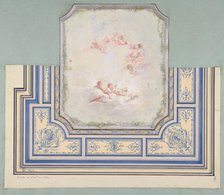 Design for Ceiling with Putti, Hôtel of Doctor Cranchi, 1872. Creators: Jules-Edmond-Charles Lachaise, Eugène-Pierre Gourdet.