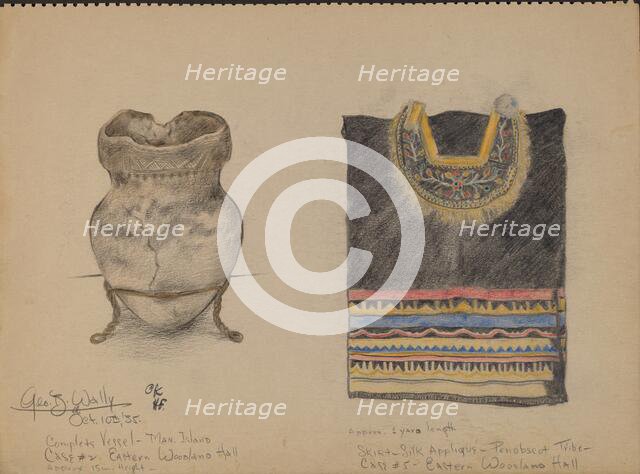 Vessel and Skirt, 1935. Creator: George B. Wally.
