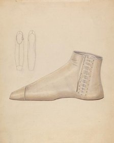 Shoe, c. 1937. Creator: Bessie Forman.
