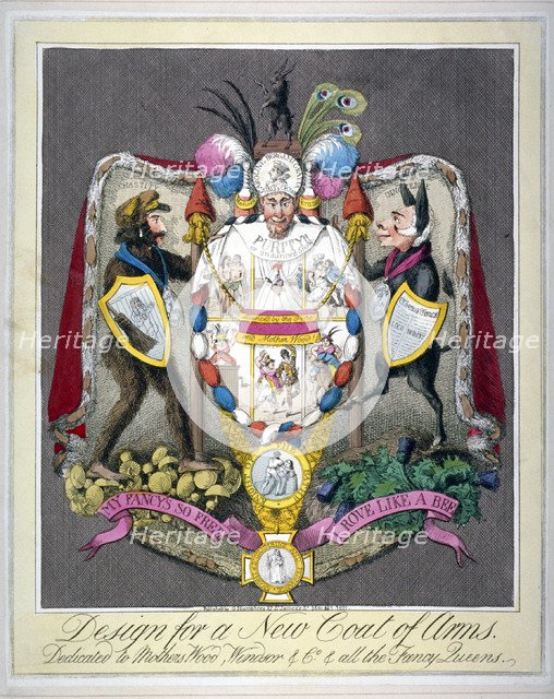'Design for a new coat of arms...', 1821.                                  Artist: Anon